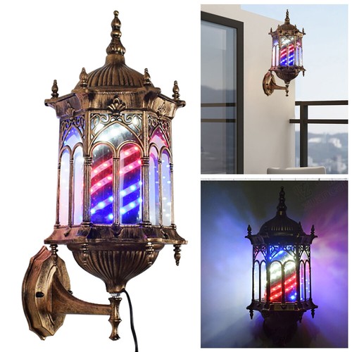 Retro barber pole light - barber, shop