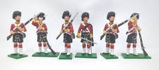 6X TROPHY MINIATURES SCOTTISH HIGHLANDERS NAPOLEONIC TOY SOLDIERS WITH OFFICER