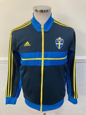Adidas Sweden Home 2012-2013 Football Soccer Track Top Jacket Shirt Size Small