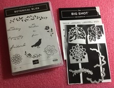 Stampin Up Clear-mount Stamp Set And Matching Tag Thinlet Dies ‘Botanical Bliss’