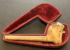 Vintage Clay Pipe With Case 