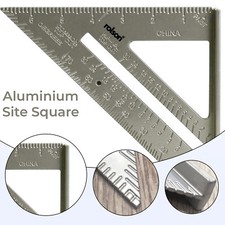 7" Aluminium Set Square Triangle, Roofing, Rafter & Carpentry Angle Square Ruler
