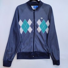 Adidas Originals Grey Argyle Superstar Tracksuit Top Jacket | Men's Small