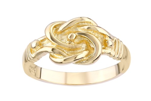 9ct yellow gold - yellow, knot
