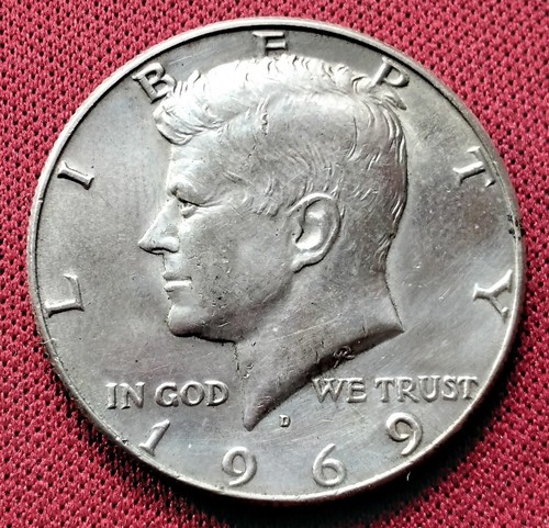 1969 usa kennedy half - usa, dollar