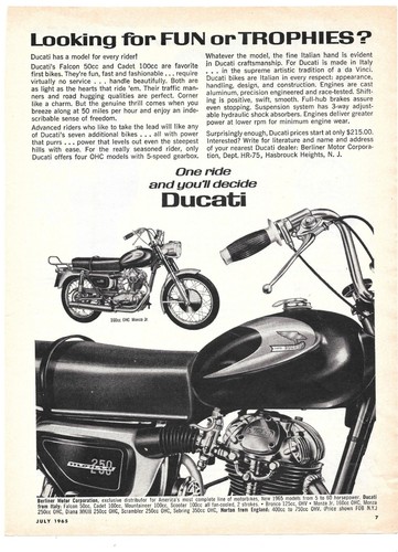 1965 print ducati 250cc - 1965,