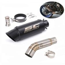 For Suzuki GSXS750 GSXS750Z Slip on Muffler Exhaust Link Pipe Black Tips System