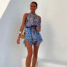 Zara Blue Ikat Aztec Print