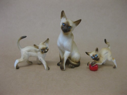 Vintage siamese cat figures - 3,