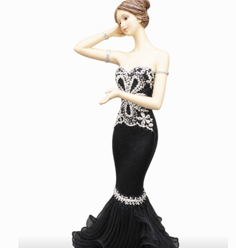 Black silver lady - black, figurines