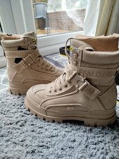 Buffalo Aspha Com 1 Vegan Boots – Beige – UK 7 – Brand New in Box