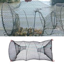 2x Shrimp Crab Fish Crawdad Minnow Fishing Bait Trap Cast Dip Net Cage UK STOCK