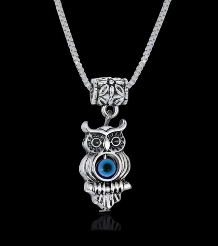 Evil eye owl pendant - evil,
