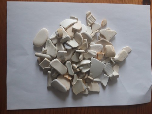 Vintage sea tumbled pottery - vintage,