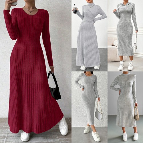 Womens ribbed winter maxi - winter,