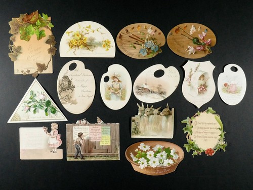 Antique scraps cards die - antique,