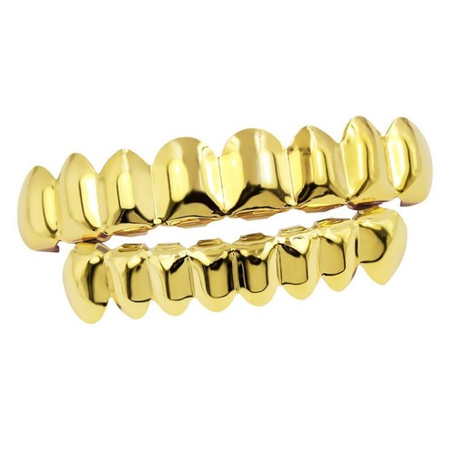 18k gold rock joker - joker, grill