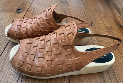 Woven leather slingback - woven, clogs