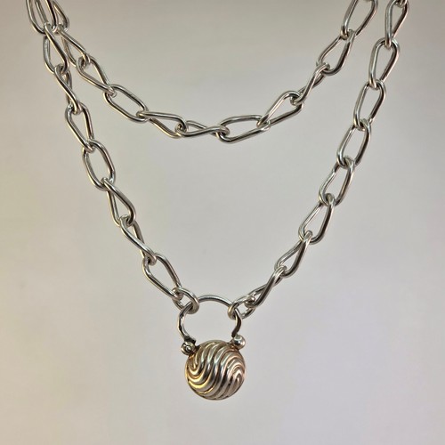Antique french silver chain - antique,