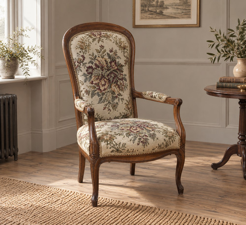 French style carved - carved, armchair