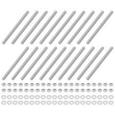 20pcs Fully Threaded Rod, M4 x 60mm 201 Stainless Steel Right Hand Threads Rods