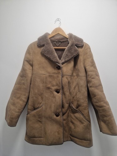 Vintage real sheepskin brown - real,