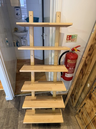 Ikea wooden shelving unit - shelving,