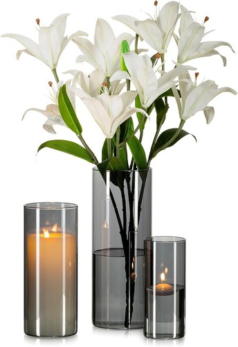 Glasseam cylinder glass flower - glass,