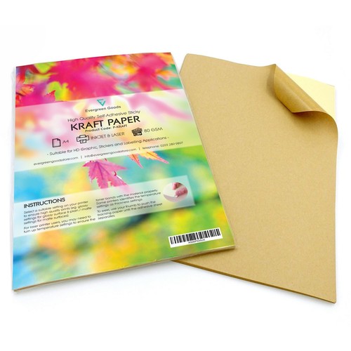 Brown sticker paper kraft - sticker, a4