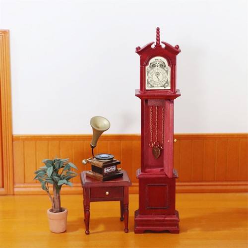 Dolls house oak grandfather - dolls,