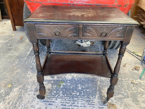 Wooden side hall table - side, with