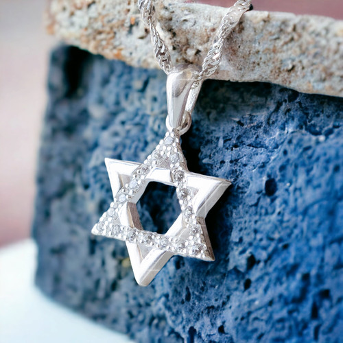 Jewish star david necklace - jewish,