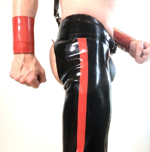 Latex mens chaps rubber - chaps, fetish