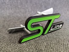 Neon Green Black ST Line Grille Badge for Ford Focus Fiesta Puma Kuga EcoSport X