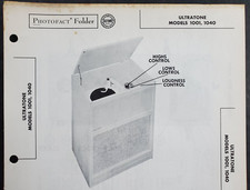 ULTRATONE MODEL 1001 & 1040 PHONOGRAPH RECORD CHANGER PHOTOFACT