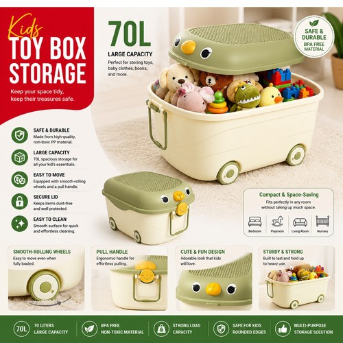 70l toy box storage - toy, toys
