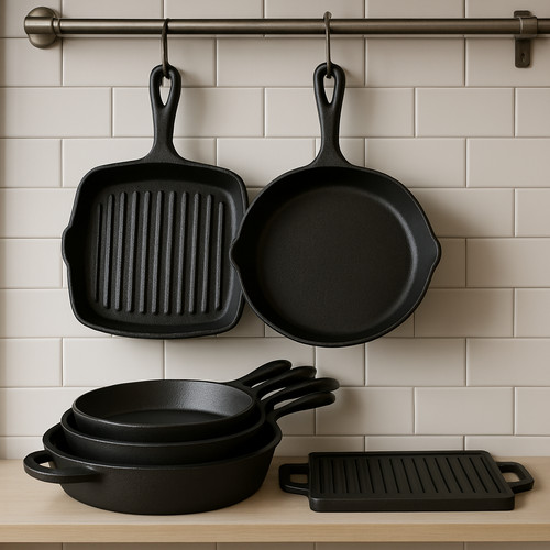 Cast iron skillet - iron, frying