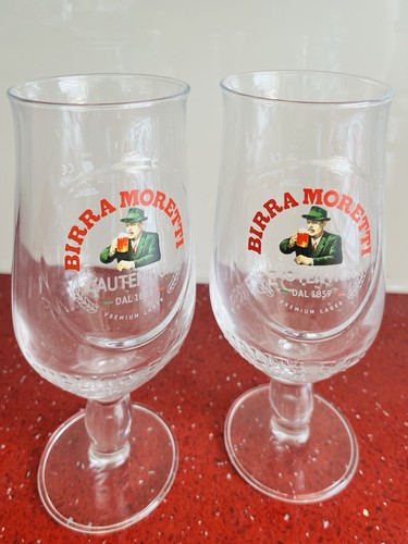 Birra moretti pint glasses - birra,