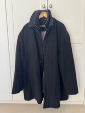 Calvin Klein Men’s Black Wool And Cashmere Winter Coat - Approx 60 Inch Chest