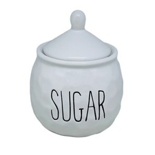 Sugar Bowl with Lid White