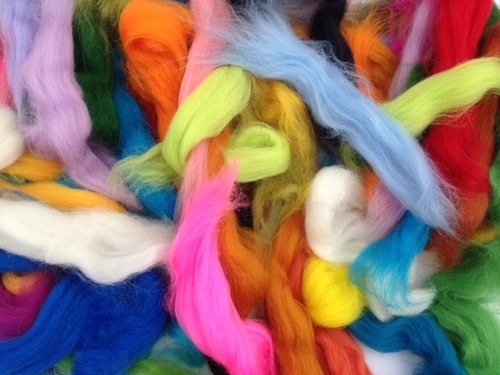 Merino wool roving off cuts - merino,