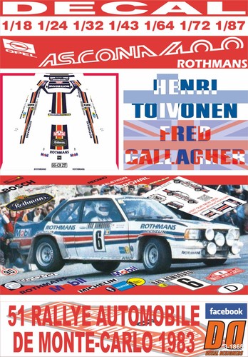 Decal opel ascona 400 - decal,