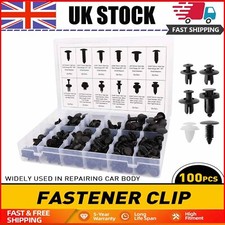 100pcs Car Body Plastic Trim Retainer Fastener Clips Push Pin Fender Bumper Kit