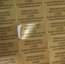 Return Address Labels Personalised Stickers GOLD SILVER WHITE CLEAR GLOSSY