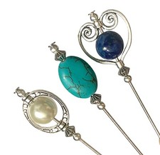 3 X Hat Pins Lapis Lazuli