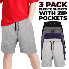 Boys Kids Fleece Shorts 3 PACK