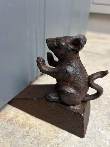 Cast iron mouse - cast, doorstop