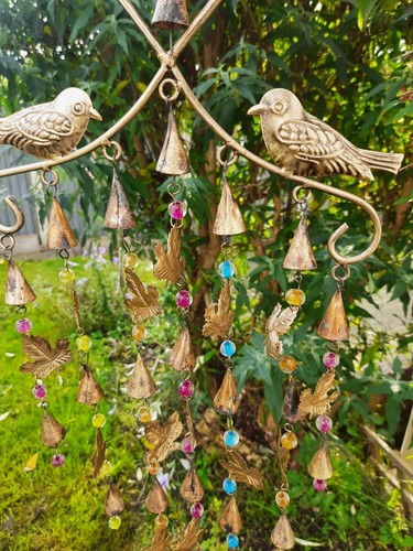 Metal bird wind chimes - metal,