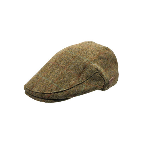 100 wool overcheck tweed flat - wool,