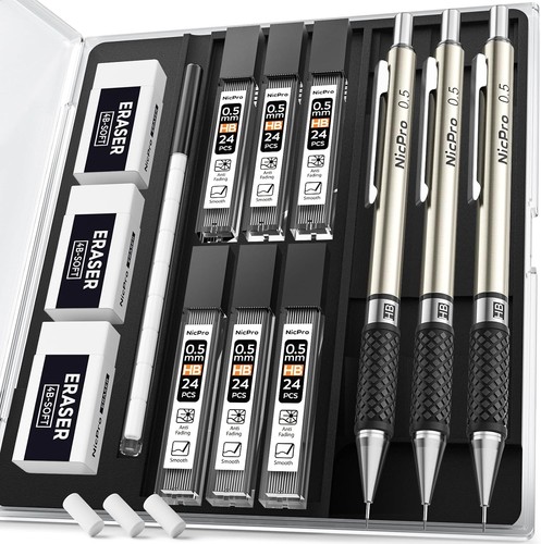 5mm mechanical pencil set - 0.5mm,